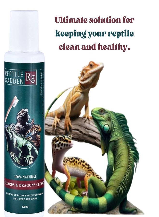 7pets Reptile Garden Lizard & Dragon Cleaner | Removes Stubborn Debris, Algae, and Stains from Your Reptile's Body (100 ml) - Image 5